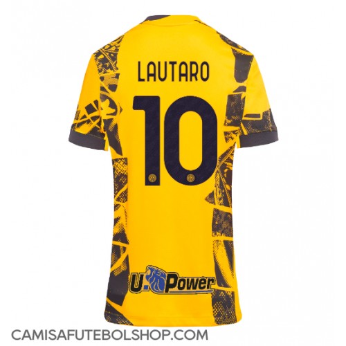 Camisa de time de futebol Inter Milan Lautaro Martinez #10 Replicas 3º Equipamento Feminina 2024-25 Manga Curta